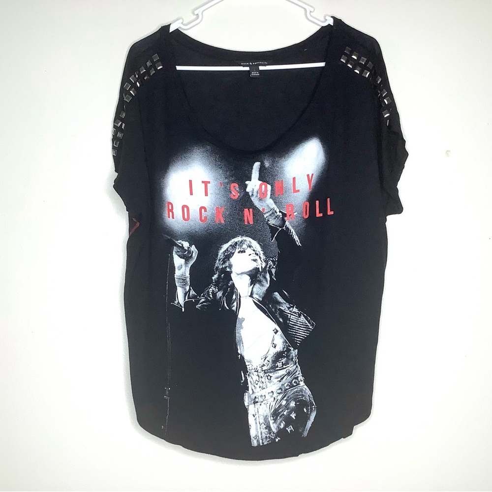 < Rock & Republic Rock N’ Roll Studded Tee >